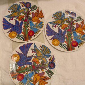 Ceramic salad plates in the 'Acapulco' pattern by Villeroy & Boch